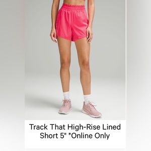 Lululemon Track That High Rise Lined Short 5” Color Lip Gloss - sold out!